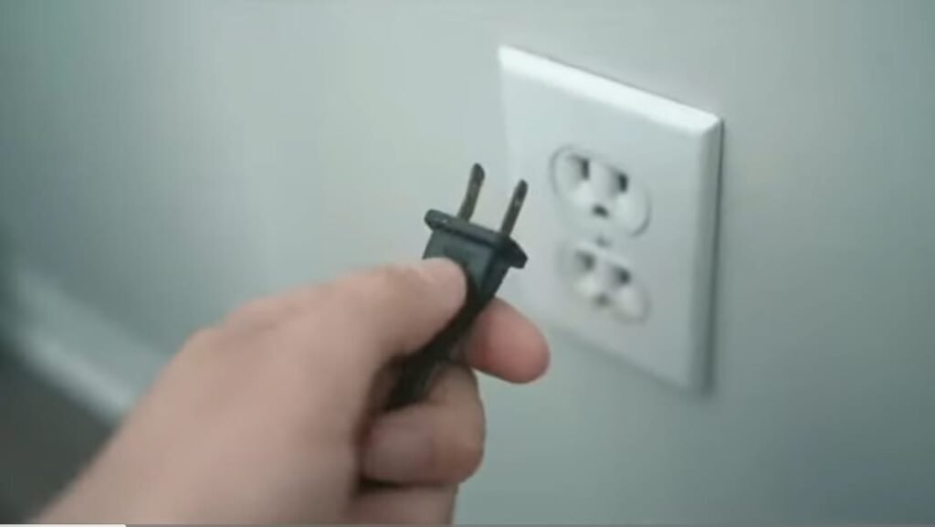 Unplug tv from wall socket 